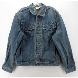 ACA Joe Jacket Large Trucker 670 Stonewashed Denim Moto Japanese *